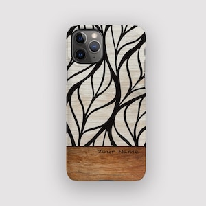 Ordinary Leaf Phone Case: Botanical Nature Minimal Boho iPhone 17 Case Design.
