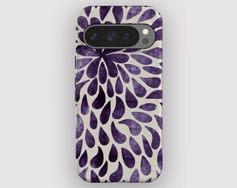 Indigo Flurry Abstract Boho Phone Case for Pixel 10, 9A, 9, 8, 7, 6