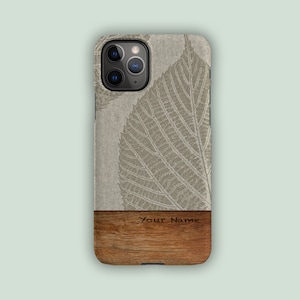 LEAF FOSSIL Phone Case | For iPhone 15, iPhone 15 Pro, iPhone 14, iPhone 13, iPhone 12, iPhone 11, SE | Cute Phone Case