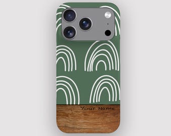 Green Hope Line Arch Phone Case for iPhone 17, Air, 16, 15, 14, 13
