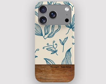 Breezy Cream Botanical Minimalist Phone Case for Apple iPhone, Samsung Galaxy and Google Pixel