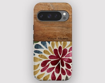 Rainbow Drop Abstract Petal Phone Case for Pixel 10, 9A, 9, 8, 7, 6