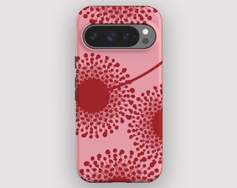 Pink Dandy Dandelion Floral Phone Case for Google Pixel, Apple iPhone and Samsung Galaxy