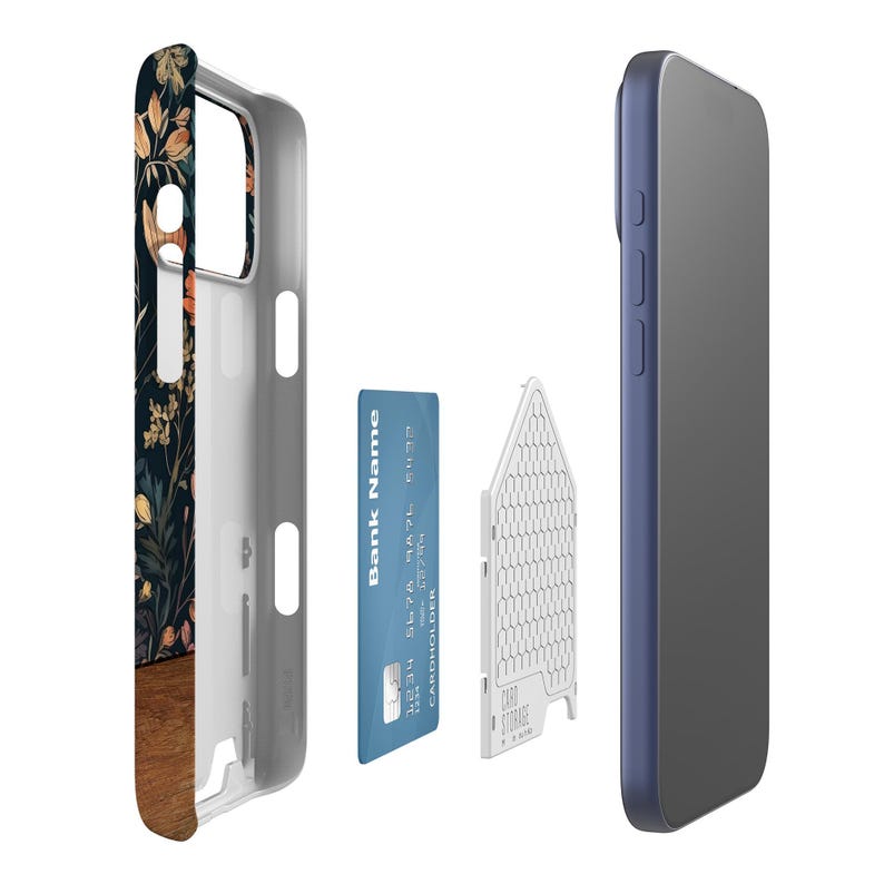 Floral Display Card Case | Vintage iPhone 18 Pro, 17, 16 Plus, 15, 14, 13 image 7