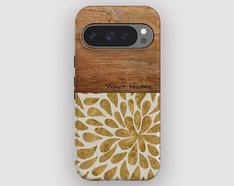Mustard Drop Abstract Petal Phone Case for Pixel 10, 9A, 9, 8, 7, 6