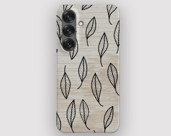 Loose Leaf Botanical Minimalist Phone Case for Samsung Galaxy S26, S25, S24, S23, S22