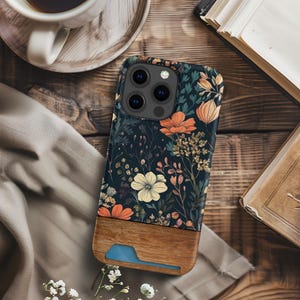 Floral Display Card Case | Vintage iPhone 18 Pro, 17, 16 Plus, 15, 14, 13 image 2