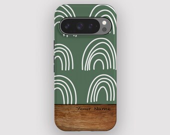 Green Hope Line Minimalist Phone Case | for Google Pixel 10 Pro XL, 9a, 9, 8 Pro, 7, 6