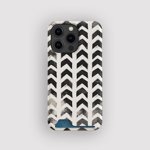 Etui na karty Oneway Road Geometric | Etui na karty Chevron | Pasuje do iPhone'a 16, 15 Pro Max, 14, 13 Mini, Samsunga Galaxy S22, S21 Plus