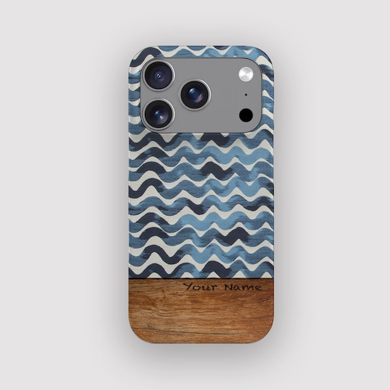 Wave Wiggle Phone Case | Coastal iPhone 18 Pro, 17, 16 Plus, 15, 14