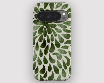Sage Shower Abstract Boho Phone Case for Pixel 10, 9A, 9, 8, 7, 6