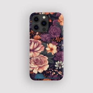 Kaarthouderetui bloemenboeket bloemen | Kaarthouderetui met bloem | Geschikt voor iPhone 16, 15 Pro Max, 14, 13 Mini, Samsung Galaxy S22, S21 Plus