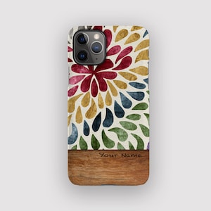 Regenbogen Drop Petal iPhone Hülle | Ink Drop Stoßfeste Hülle | Passend für iPhone 16, 15 Plus, 14, 13 Pro Max, 12, 11, SE