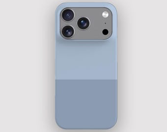 Two Blues Two Minimalist Phone Case | for iPhone 17 Pro Max, 16, 15, 14, 13, 12, 11. MagSafe Option