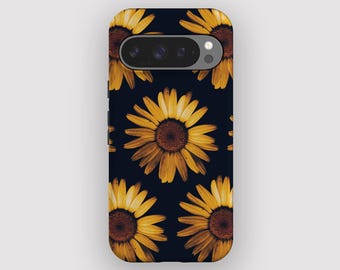Night Sunflower Floral Boho Phone Case for Pixel 10, 9A, 9, 8, 7, 6