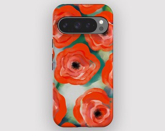 Poppy Prints Floral Boho Phone Case for Pixel 10, 9A, 9, 8, 7, 6