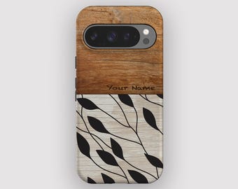 Windy Stem Botanical Minimalist Phone Case for Pixel 10, 9A, 9, 8, 7, 6