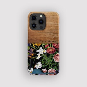 Wild Blooms Flower Card Holder Case | Floral Card Holder Case | Fits iPhone 16, 15 Pro Max, 14, 13 Mini, Samsung Galaxy S22, S21 Plus
