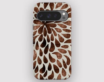 Bronze Drops Abstract Boho Phone Case for Pixel 10, 9A, 9, 8, 7, 6