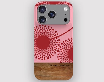 Pink Dandy Dandelion Floral Phone Case for Apple iPhone, Samsung Galaxy and Google Pixel