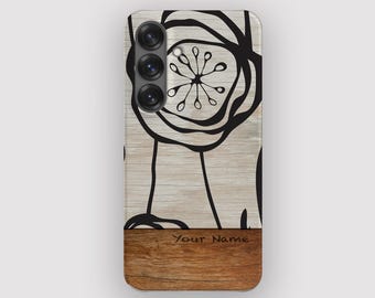 Abstract Drift Poppy Floral Phone Case for Samsung Galaxy S26, S25, S24, S23, S22
