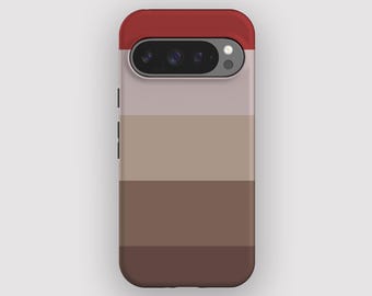 First Love Bold Striped Phone Case for Google Pixel 10, 9, 8. Tough Option