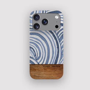 Ocean Swirls Phone Case | Watercolour iPhone 18 Pro, 17, 16 Plus, 15, 14, 13