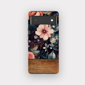 Floral Blush Phone Case - Vintage Floral Design, Fits Pixel 9A, 9, 8, 7
