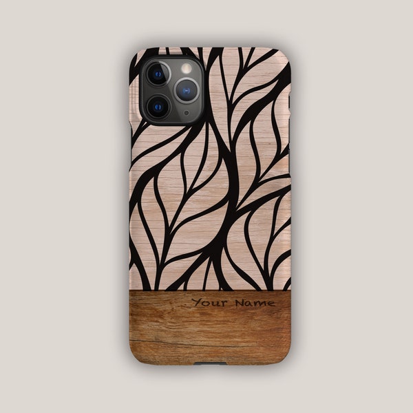 SALMON LEAF Phone Case | For iPhone 15, iPhone 15 Pro, iPhone 14, iPhone 13, iPhone 12, iPhone 11, SE | Retro Phone Case