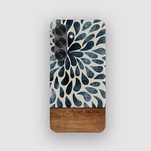 Funda abstracta con salpicaduras azules y azul marino para Samsung Galaxy S26, S25 y S24. Opción resistente.