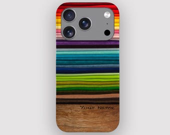 Rainbow Folds Striped Retro Phone Case for Apple iPhone, Samsung Galaxy and Google Pixel