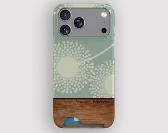 Sage Dandy Card Case | Floral iPhone 18 Pro, 17, 16 Plus, 15, 14, 13