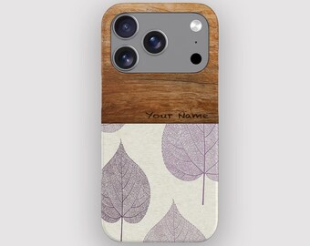 Delicate Fall Leaf Minimalist Phone Case for Apple iPhone, Samsung Galaxy and Google Pixel