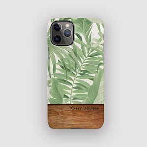 Calm Tropics Phone Case - Green Leaf Design for iPhone 16, 15, 14, 13