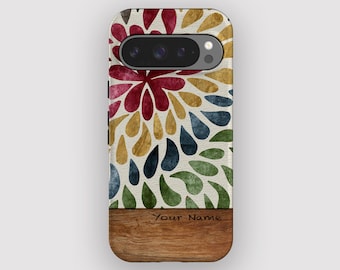 Rainbow Drop Abstract Petal Phone Case for Pixel 10, 9A, 9, 8, 7, 6
