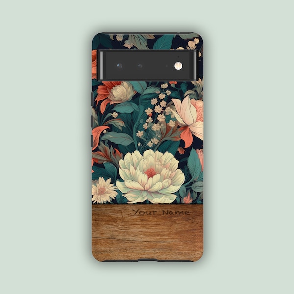 TABLE BLOOMS Phone Case | For Pixel 8 Pro, Pixel 8, Pixel 7, Pixel 6 Pro, Pixel 6, Pixel 5, 4A, 4, 3A, 3 | Floral Phone Case