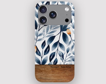 Blue Fields Botanical Cottagecore Phone Case for Apple iPhone, Samsung Galaxy and Google Pixel