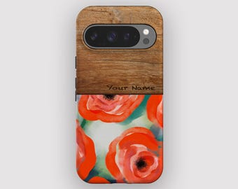 Poppy Prints Floral Boho Phone Case for Pixel 10, 9A, 9, 8, 7, 6