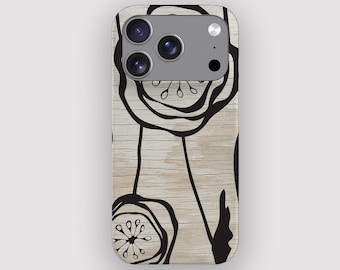 Abstract Drift Poppy Floral Phone Case for Apple iPhone, Samsung Galaxy and Google Pixel