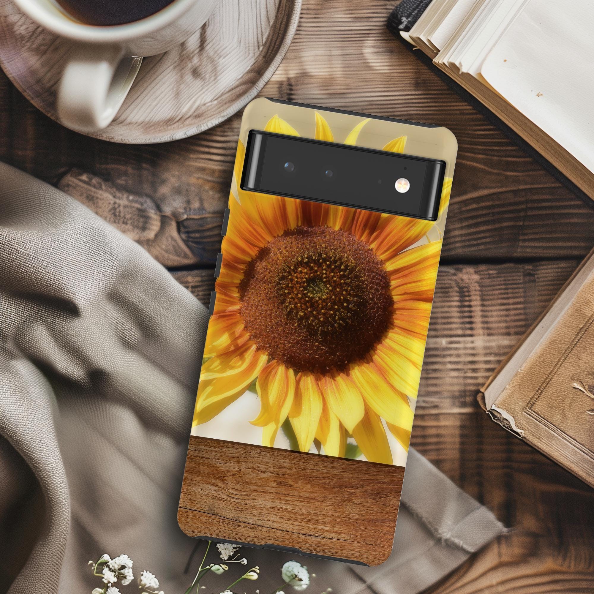 Buy Botanical Sunflower Floral Phone Case, Golden Sun Design for