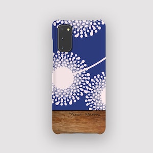Navy Dandy Phone Case - Colourful Dandelion Samsung S25 Case, S24, S23, S22