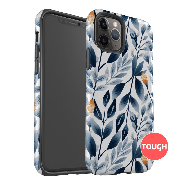 Blue Fields Phone Case Blue Floral Design for iPhone 16 Pro Max, iPhone