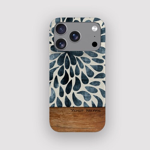 Blue Splash Phone Case | Boho iPhone 18 Pro, 17, 16 Plus, 15, 14, 13