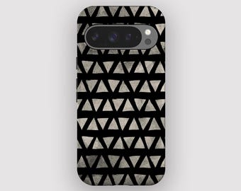 Triangle Link Grunge Geometric Phone Case | for Google Pixel 10 Pro XL, 9a, 9, 8 Pro, 7, 6