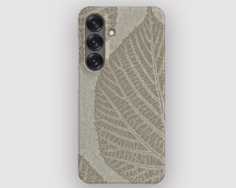 Leaf Fossil Phone Case | Minimalist Samsung S26 Ultra, S25, S24 Plus, S23, S22