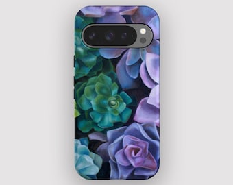 Vibrant Garden Succulent Boho Phone Case for Google Pixel, Apple iPhone and Samsung Galaxy