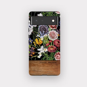 Wild Blooms Phone Case - Vintage Floral Design, Fits Pixel 9A, 9, 8, 7