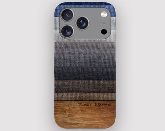 Knitted Folds Striped Minimalist Phone Case for Apple iPhone, Samsung Galaxy and Google Pixel