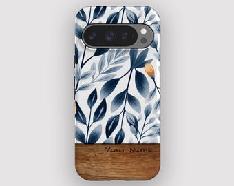 Blue Fields Botanical Cottagecore Phone Case for Pixel 10, 9A, 9, 8, 7, 6