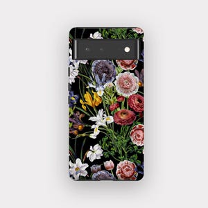 Wild Blooms Phone Case - Vintage Floral Design, Fits Pixel 9A, 9, 8, 7
